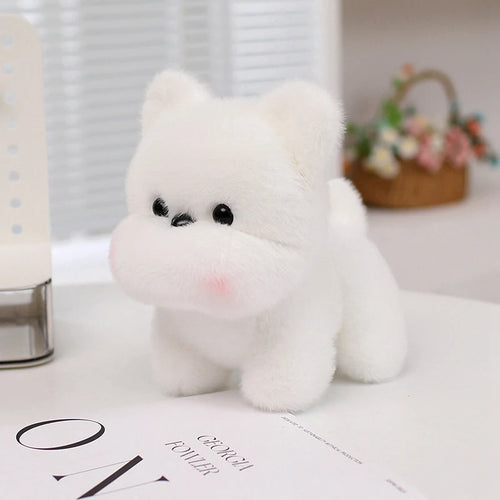 Puppy Bichon Dog Plush Toys Simulation Corgi Dog for Kids Companion Toys Realistic Plush Schnauzer Dog Plush Animal Home Decor
