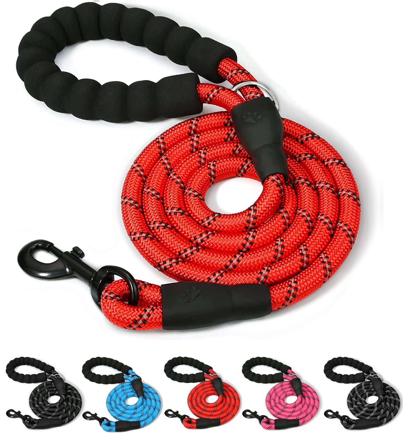 Dog Lead Rope Braided Pet Leads Strong Soft for Medium Large Dogs Walk 5FT New!